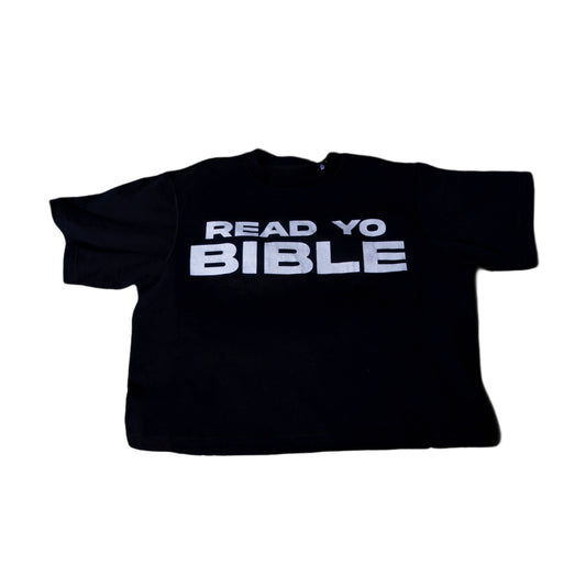 BLACK "READ YO BIBLE "TEE