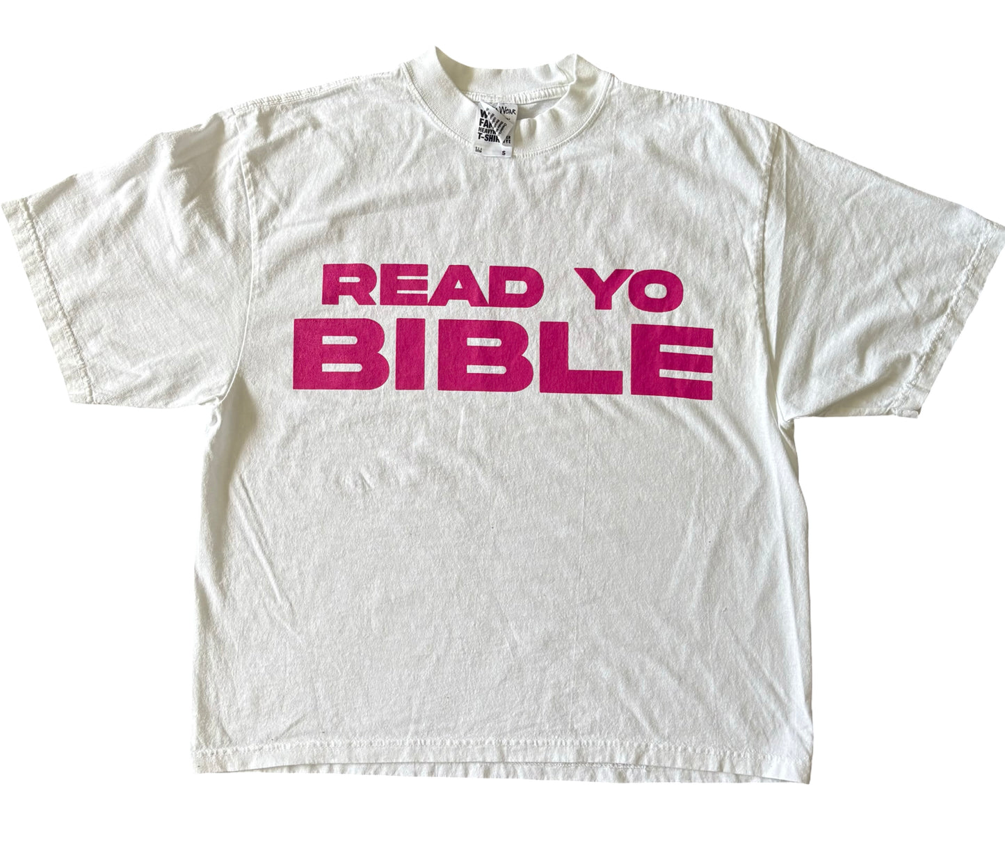 White/Pink Read Yo Bible Tee