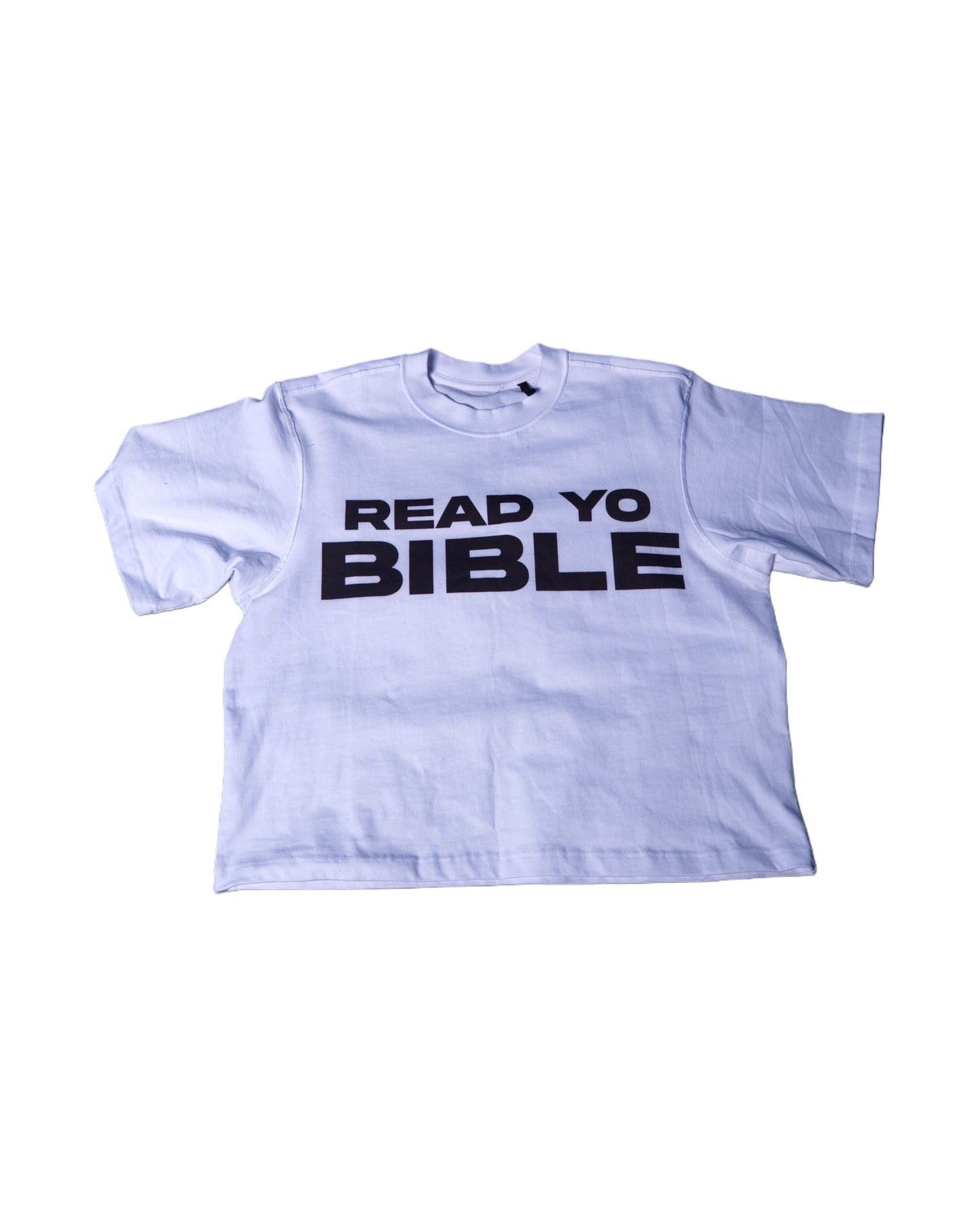 WHITE "READ YO BIBLE" TEE