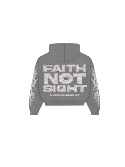 Grey "Faith Not Sight" Zipup