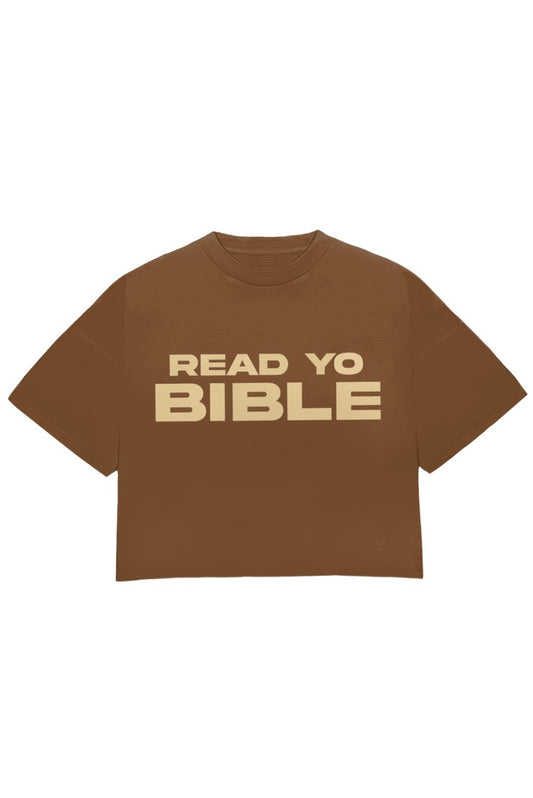 BROWN "READ YO BIBLE" TEE